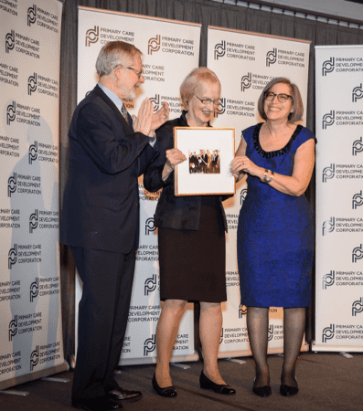 Kotelchuck receiving the PCDC Lifetime Acheievement Award