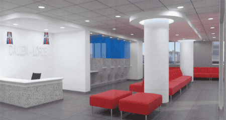 Rendering of the Callen-Lorde lobby