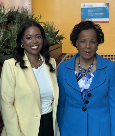 Joseph P. Addabbo Family Health Center's CEO, Renee Hastick-Motes, and Board Chair, Betty A. Leon.