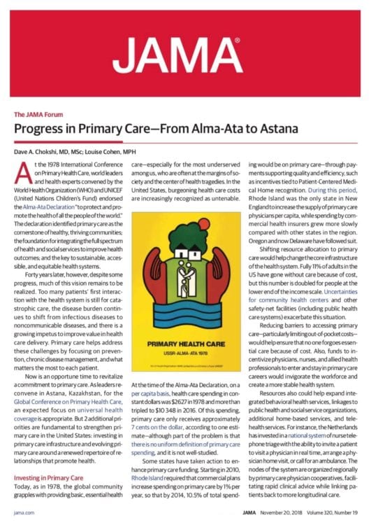 A screenshot of the JAMA article