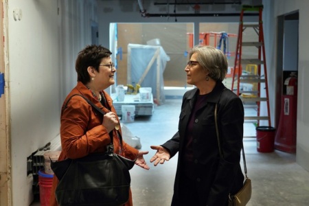 photo of Louise Cohen, right, with Nancy Lager, PCDC's former Senior Director of Capital Investment, in 2023